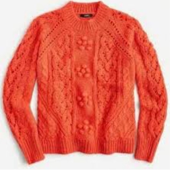 J. Crew Sweaters - J. Crew M Cable-Knit Pointelle Sweater.